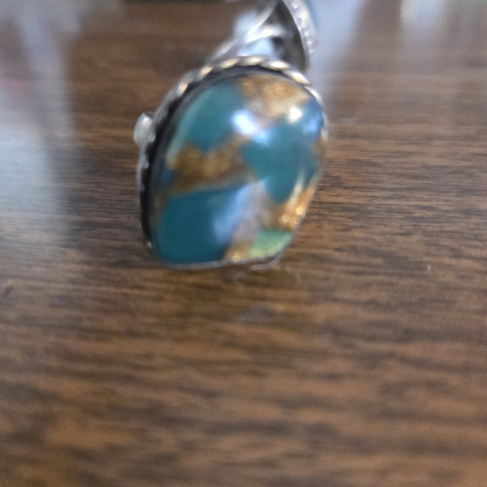 Silver Green Rings - Picture 3 of 3